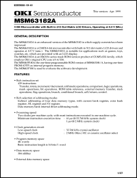 MSM63182A-xxx Datasheet