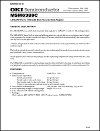 MSM6389CJS Datasheet