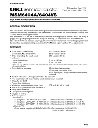 MSM6404A-xxxRS Datasheet