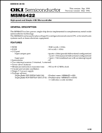 MSM6422-xxGS-K Datasheet