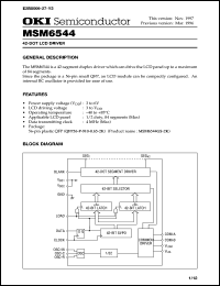 MSM6544GS-2K Datasheet