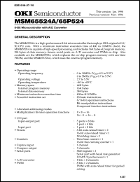 MSM65P524-xxxJS Datasheet