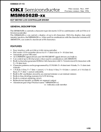 MSM6562B-xx Datasheet