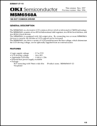 MSM6568AV-Z Datasheet