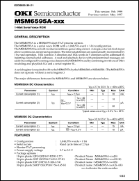 MSM6595A-xxxRS Datasheet