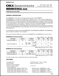 MSM6596A-xxxGS-AK Datasheet
