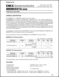 MSM6597A-xxxGS-AK Datasheet