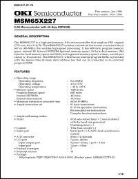 MSM65X227TS-K Datasheet
