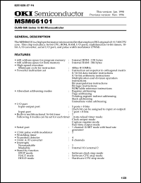 MSM66101-xxxSS Datasheet