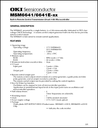 MSM6641E-xxGS-K Datasheet