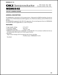 MSM6648AV-Z-01 Datasheet