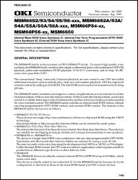 MSM66P56-01GS-K Datasheet