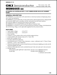 MSM6665-01GS-K Datasheet