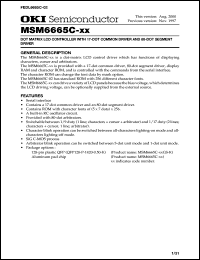 MSM6665-xx Datasheet