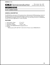 MSM6698GS-K Datasheet