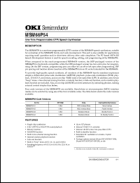 MSM66P54-02RS Datasheet