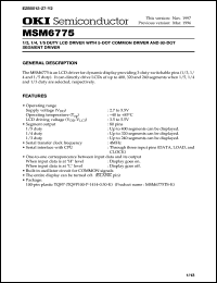 MSM6775TS-K Datasheet