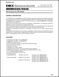 MSM6946GS-2K Datasheet
