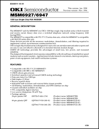 MSM6947GS-K Datasheet