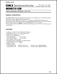 MSM7512BGS-k Datasheet