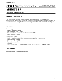 MSM7577MS-K Datasheet