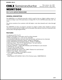 MSM7580GS-K Datasheet
