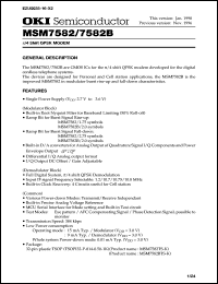 MSM7582TS-K Datasheet