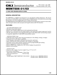 MSM7586-01TS-K Datasheet