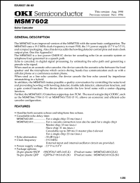 MSM7602-011GS-2K Datasheet