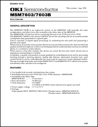 MSM7603-003GS-K Datasheet