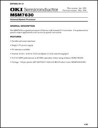 MSM7630GS-BK Datasheet
