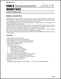 MSM7650GS-BK Datasheet