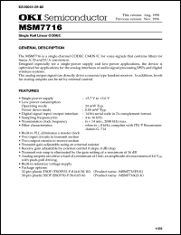 MSM7716GS-K Datasheet