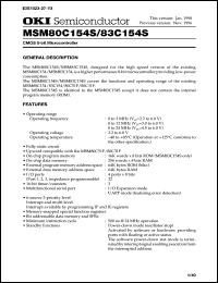 MSM83C154S-xxxRS Datasheet