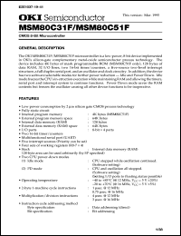 MSM80C51F-xxxJS Datasheet
