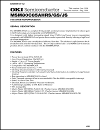 MSM80C85AHGS-2K Datasheet