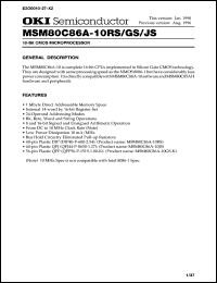 MSM80C86A-10GS-K Datasheet