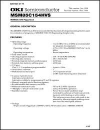 MSM85C154HVS Datasheet