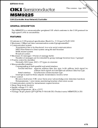 MSM9225GS-2K Datasheet