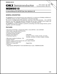 MSM9810GS-BK Datasheet