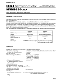MSM9836-xxxGS-K Datasheet