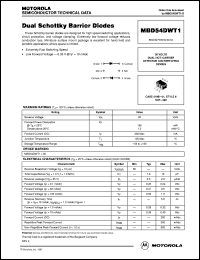 MBD54DWT1 Datasheet