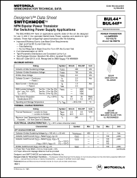 BUL44F Datasheet