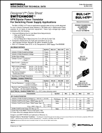 BUL147 Datasheet