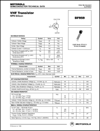 BF959 Datasheet