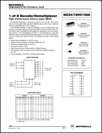 MC74HC138ADTR2 Datasheet