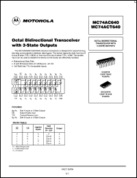 MC74AC640DW Datasheet