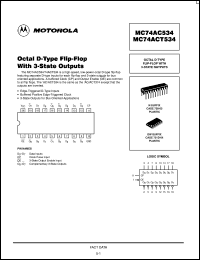 MC74AC573DW Datasheet