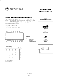 MC74ACT153MR1 Datasheet