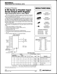 MC74HC165ADR2 Datasheet